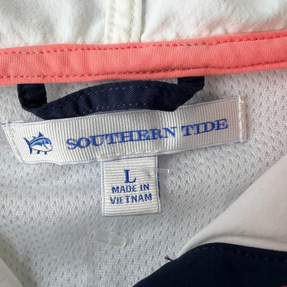 Southern Tide Women's Calie Colorblock Popover Rain Hoodie Large Light Weight - Picture 4 of 7